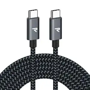 USB-C-Kabel 3m Rampow – USB-C auf USB-C, 20V/3A, 60W, kompatibel mit iPhone und Samsung