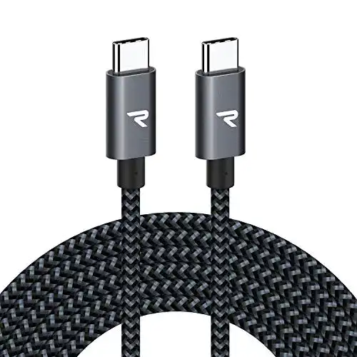 USB-C-Kabel 3m Rampow – USB-C auf USB-C, 20V/3A, 60W, kompatibel mit iPhone und Samsung