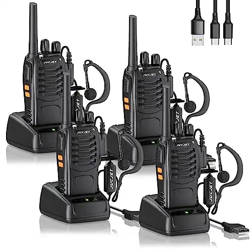 Funkgeräte JUCJET 4 Stück Walkie Talkie 88E 2023 Version