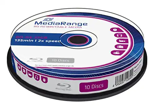 BD-RE Mediarange 25GB mit 2-facher Schreibgeschwindigkeit