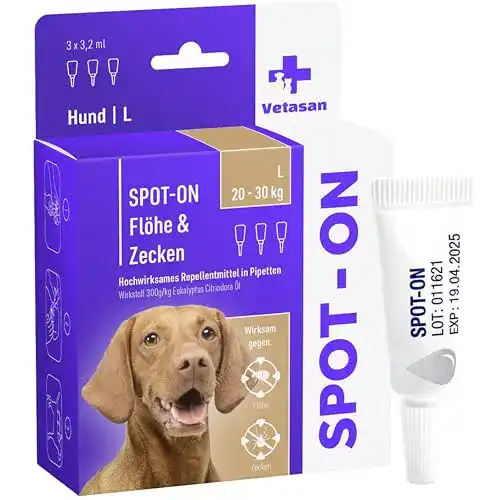 Vetasan Spot-ON für Hunde 20-30kg Floh- und Zeckenschutz