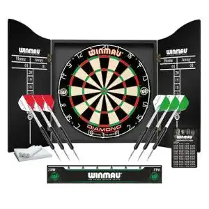 Winmau Diamond Plus Dartscheibe Steeldart Set für Zuhause