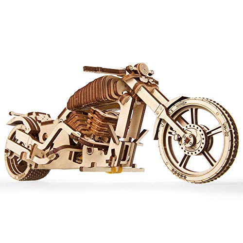 Ugears 3D Puzzle Motorrad Holzbausatz für Erwachsene
