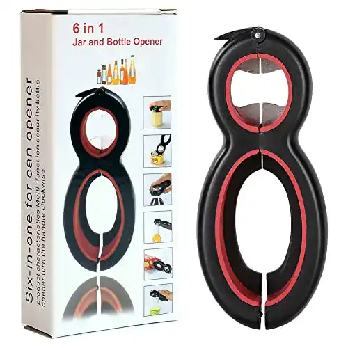 Flaschenöffner für Senioren – 6 in 1 Multiöffner für verschiedene Behälter
