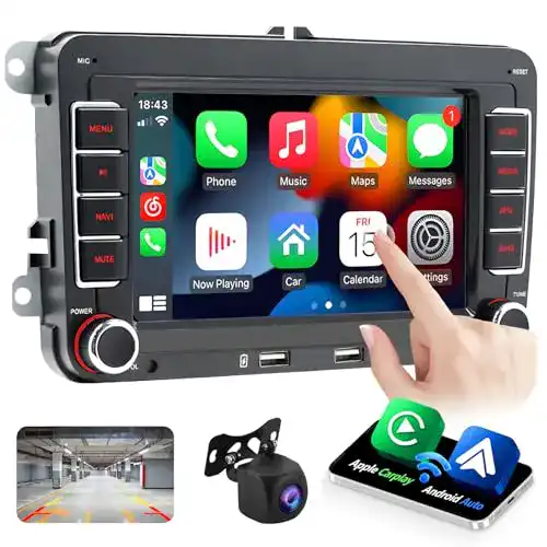Navi mit Rückfahrkamera von Hikity für VW Golf