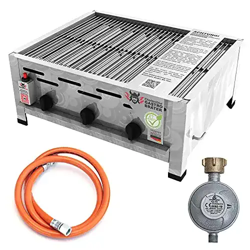 Gastrogrill ChattenGlut Professional 3-flammiger Gastrobräter aus Edelstahl