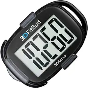 Schrittzähler 3DActive 3D-FitBud, Einfacher mit Klammer, Lanyard