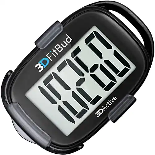 Schrittzähler 3DActive 3D-FitBud, Einfacher mit Klammer, Lanyard