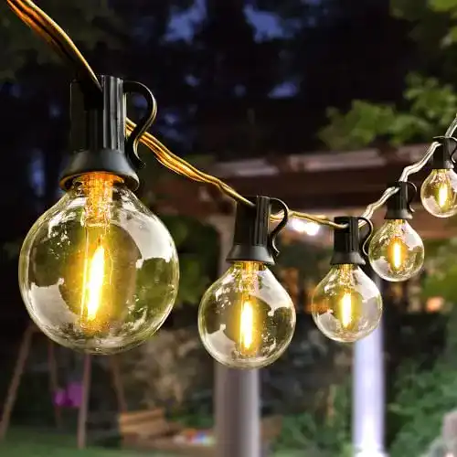 AVANLO Außen Lichterkette mit LED und Plastikbirnen, 15,3 m