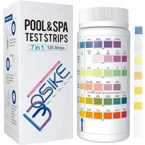 Pooltester BOSIKE 7 in 1 für Whirlpool und Spa mit 125 Teststreifen