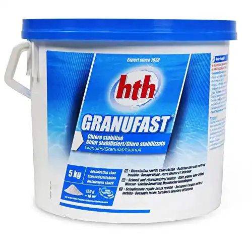Chlorgranulat HTH Granufast 5 kg Eimer für Schwimmbaddesinfektion