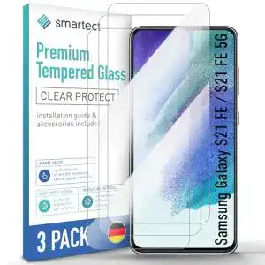 Smartect Panzerglas für Samsung Galaxy S21 – 3 Stück, klar