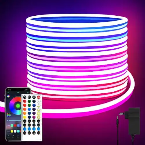 LED-Streifen 10m mit Neon-Effekt und APP-Steuerung
