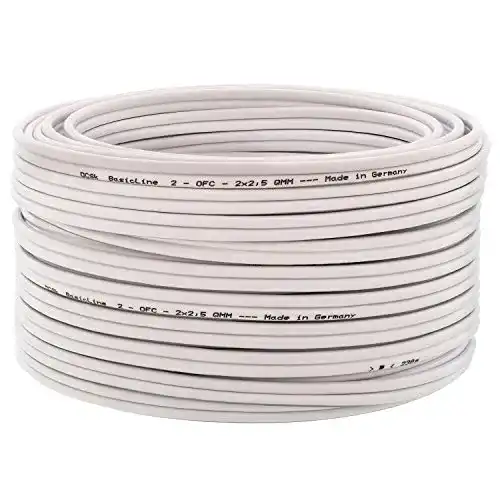 Lautsprecherkabel DCSk 15m 2×2,5mm² weiß OFC Kupferkabel