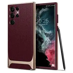 Spigen Neo Hybrid Hülle für Samsung Galaxy S22 Ultra in Burgundy