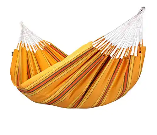 La Siesta Currambera Apricot Hängematte – Klassische Doppel-Hängematte aus Baumwolle