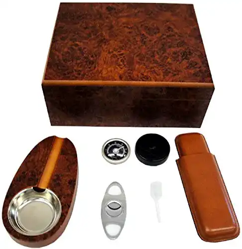 Angelo Humidor Set Braun für 25 Zigarre