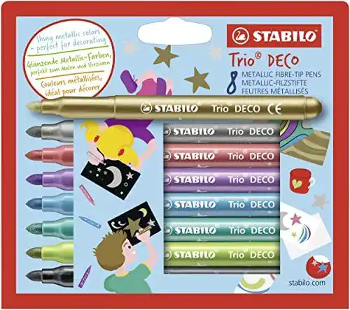 STABILO Metallic-Filzstifte mit robuster XL-Spitze im Vergleich