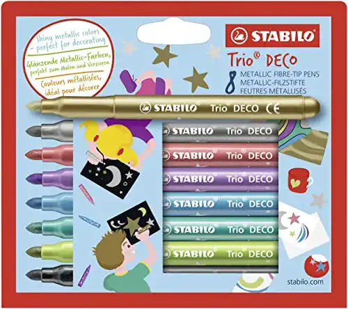 STABILO Metallic-Filzstifte mit robuster XL-Spitze im Vergleich