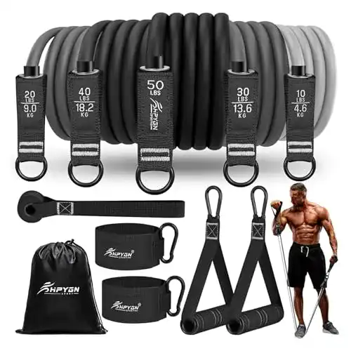 Expander-Bänder HPYGN Fitnessbänder Resistance Bands Set für Home Workout