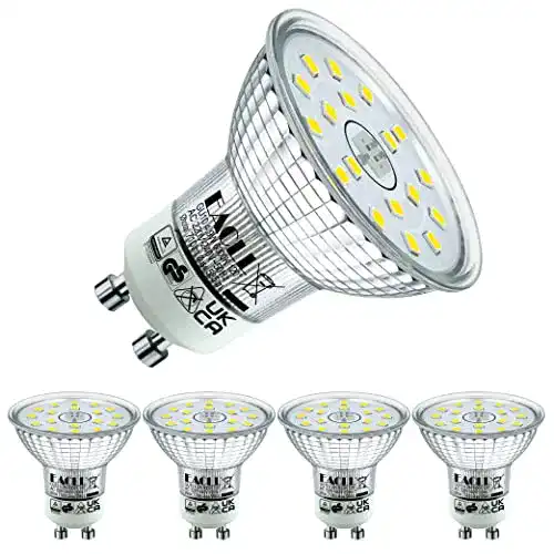GU10 LED Kaltweiß 4,9W für 75W Halogen – 4er-Pack