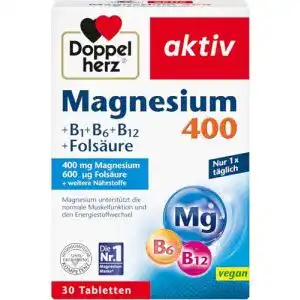 Doppelherz Magnesium 400 Tabletten mit Vitaminen B1, B6, B12 und Folsäure