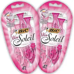 Bic Miss Soleil Damenrasierer, 8 Einwegrasierer mit 3 Klingen