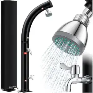 Gartendusche Kesser Solardusche mit Schutzhaube und Regenduschkopf