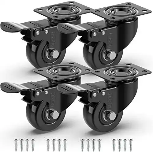 Schwerlast Lenkrollen GBL mit 4 Bremsen und Schrauben im Set