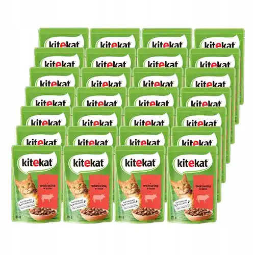 Kitekat Katzenfutter Portionsbeutel Rind in Sauce 28x85g