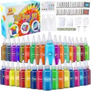 PATIFEED Batikfarben Set für Kinder mit 35 Farben und Zubehör