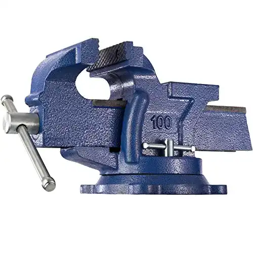 Schraubstock tectake Amboss mit 360° Drehbarkeit und Drehteller