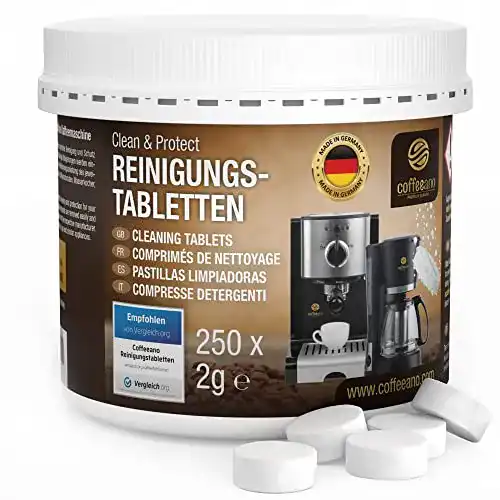 Kaffeefettlöser Coffeeano 250 Reinigungstabletten für Kaffeemaschinen
