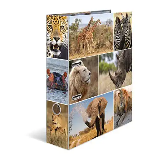 Aktenordner HERMA 7168 A4 Set mit Tiermotiven aus Afrika, 10 Stück