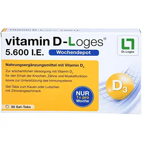 Vitamin D3 Kautabletten von Dr. Loges – 30 Stück