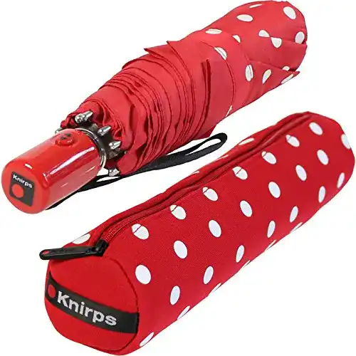 Knirps Taschenschirm Slim Duomatic mit Automatik und Polka Dots