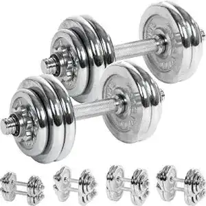 Hantelset Movit Kurzhanteln PRO 2er Set mit Chrom Gusseisen