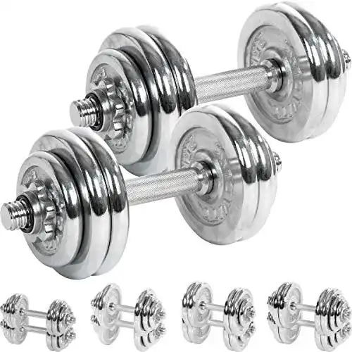 Hantelset Movit Kurzhanteln PRO 2er Set mit Chrom Gusseisen