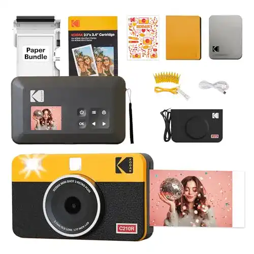 Kodak Mini Shot 2 Retro 4PASS 2-in-1 Sofortbildkamera und Fotodrucker