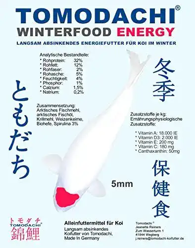 Koi Winterfutter Tomodachi Spirulina Futter für Koi im Winter