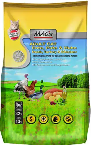 Mac’s Katzenfutter getreidefrei für Erwachsene mit Ente, Pute und Huhn