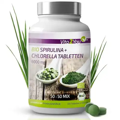 Bio Chlorella und Spirulina Tabletten von Vita2You im Vergleich