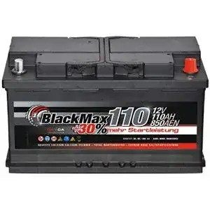 Autobatterie 110Ah Blackmax 12V 850A für PKW und LKW