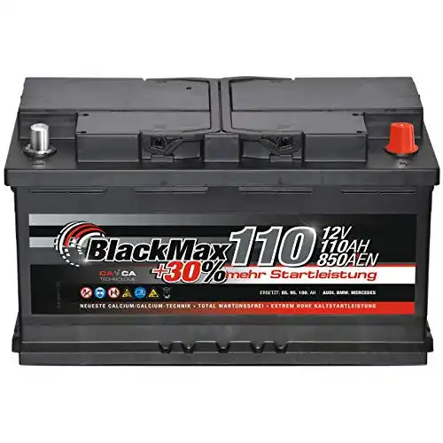 Autobatterie 110Ah Blackmax 12V 850A für PKW und LKW