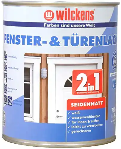 Wilckens 2in1 Fenster- und Türenlack seidenmatt 750 ml