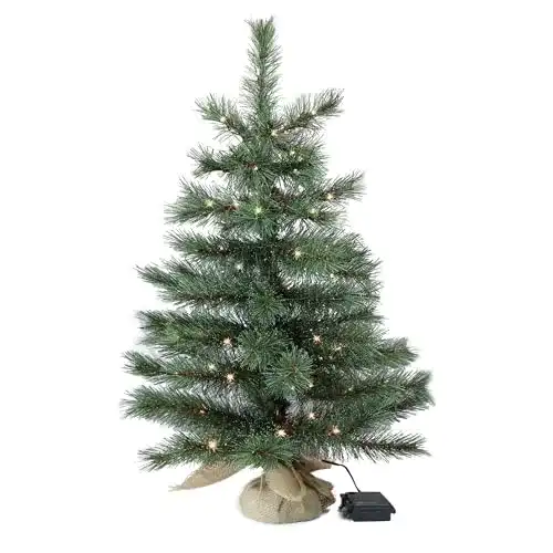 Mini-Weihnachtsbaum Gartenpirat 60 cm mit Drahtlichterkette und LED