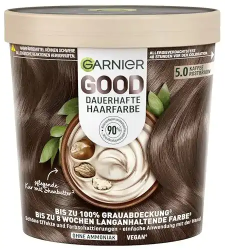 Braune Haarfarbe Garnier Good Dauerhafte Haarfarbe 5.0 Kaffee