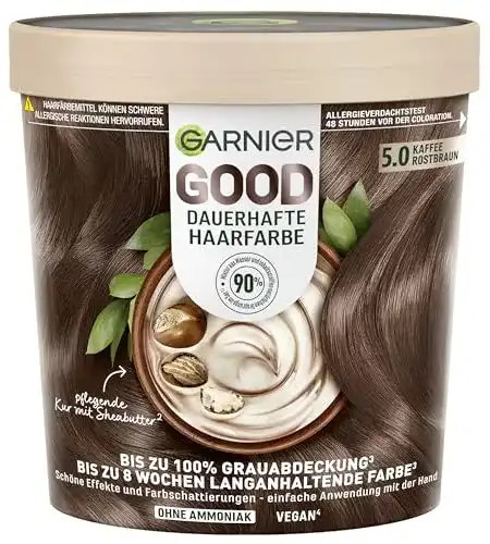 Braune Haarfarbe Garnier Good Dauerhafte Haarfarbe 5.0 Kaffee