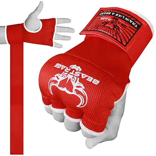 Beast Rage Boxbandagen und Gelhandschuhe für MMA, 75 cm Länge
