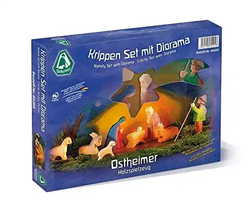 Ostheimer Krippen Set mit 11 Teilen und Diorama – Artikel 60205
